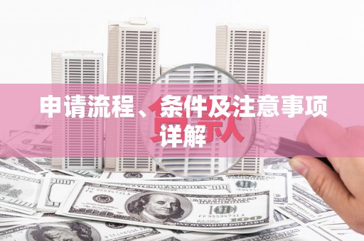 历下申请流程、条件及注意事项详解