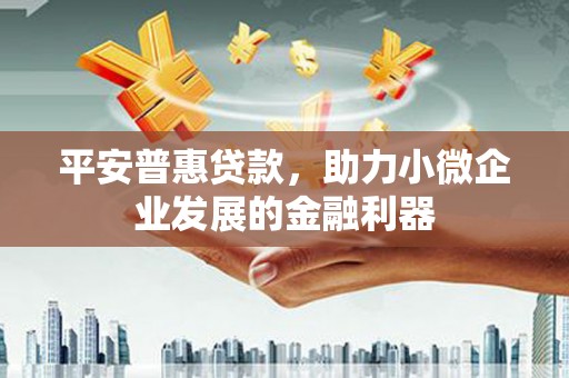 历下平安普惠贷款，助力小微企业发展的金融利器