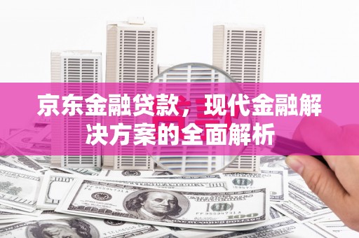 历下京东金融贷款，现代金融解决方案的全面解析