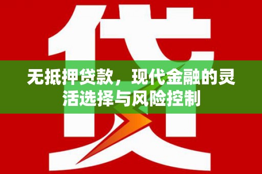 历下无抵押贷款，现代金融的灵活选择与风险控制