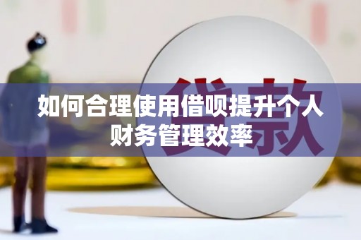 历下如何合理使用借呗提升个人财务管理效率