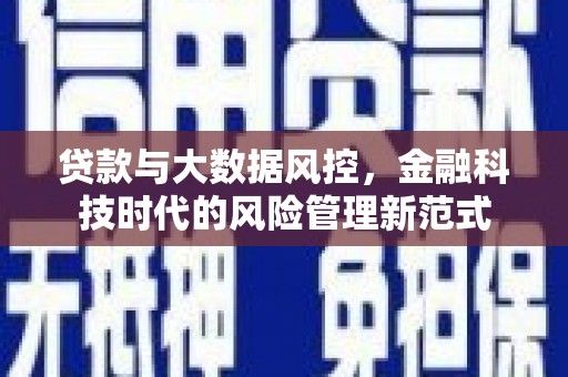 历下贷款与大数据风控，金融科技时代的风险管理新范式