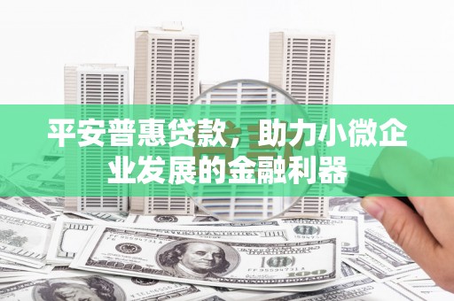 历下平安普惠贷款，助力小微企业发展的金融利器
