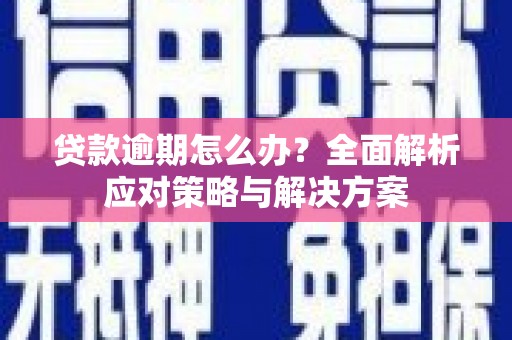 历下贷款逾期怎么办？全面解析应对策略与解决方案