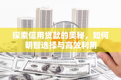 历下探索信用贷款的奥秘，如何明智选择与高效利用