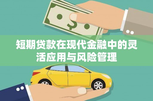 历下短期贷款在现代金融中的灵活应用与风险管理
