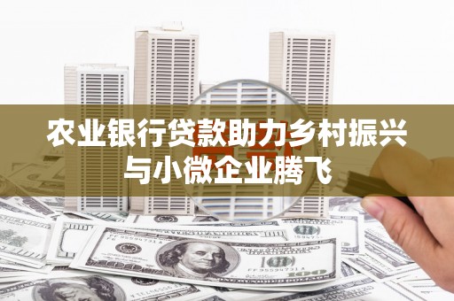 历下农业银行贷款助力乡村振兴与小微企业腾飞