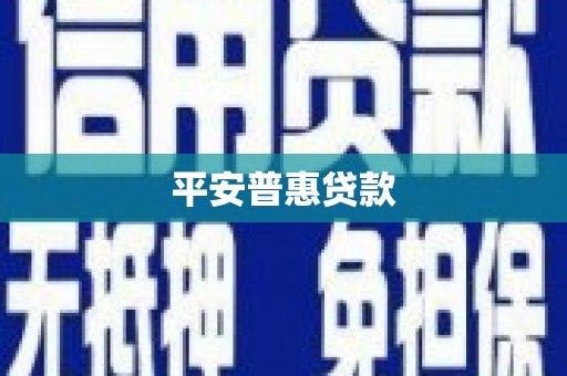 历下平安普惠贷款